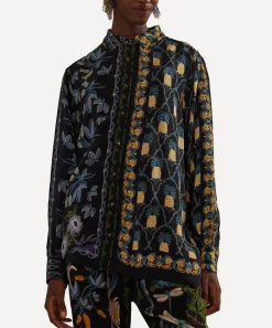 FARM Rio Tops^Winter Garden Black Pyjama Shirt