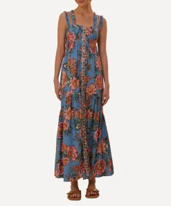 FARM Rio Dresses^Wonderful Bouquet Blue Maxi-Dress