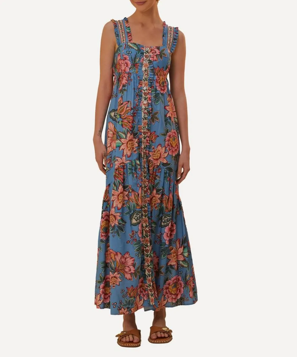 FARM Rio Dresses^Wonderful Bouquet Blue Maxi-Dress