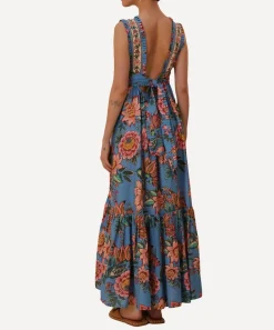 FARM Rio Dresses^Wonderful Bouquet Blue Maxi-Dress