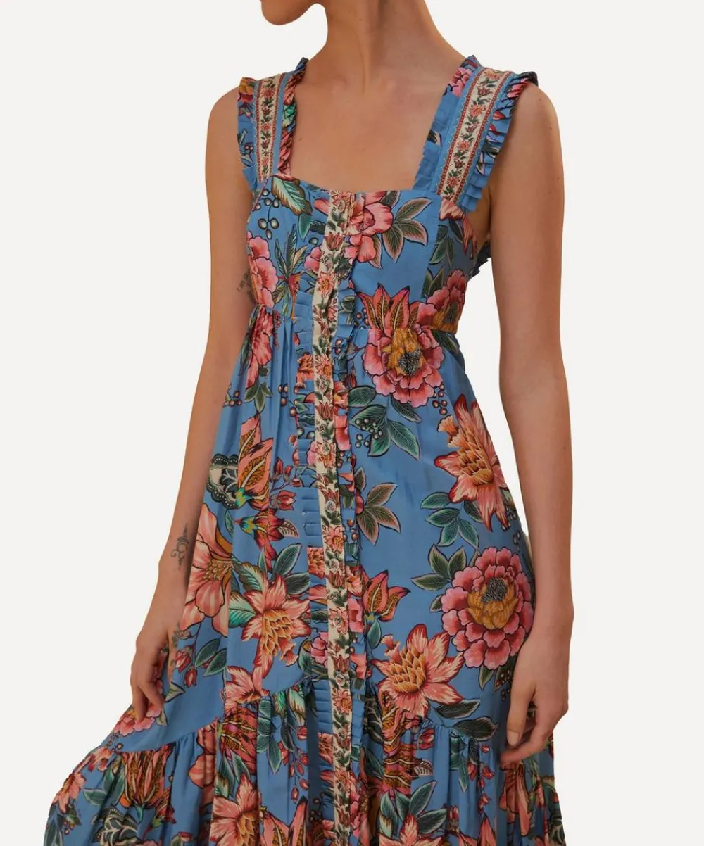 FARM Rio Dresses^Wonderful Bouquet Blue Maxi-Dress