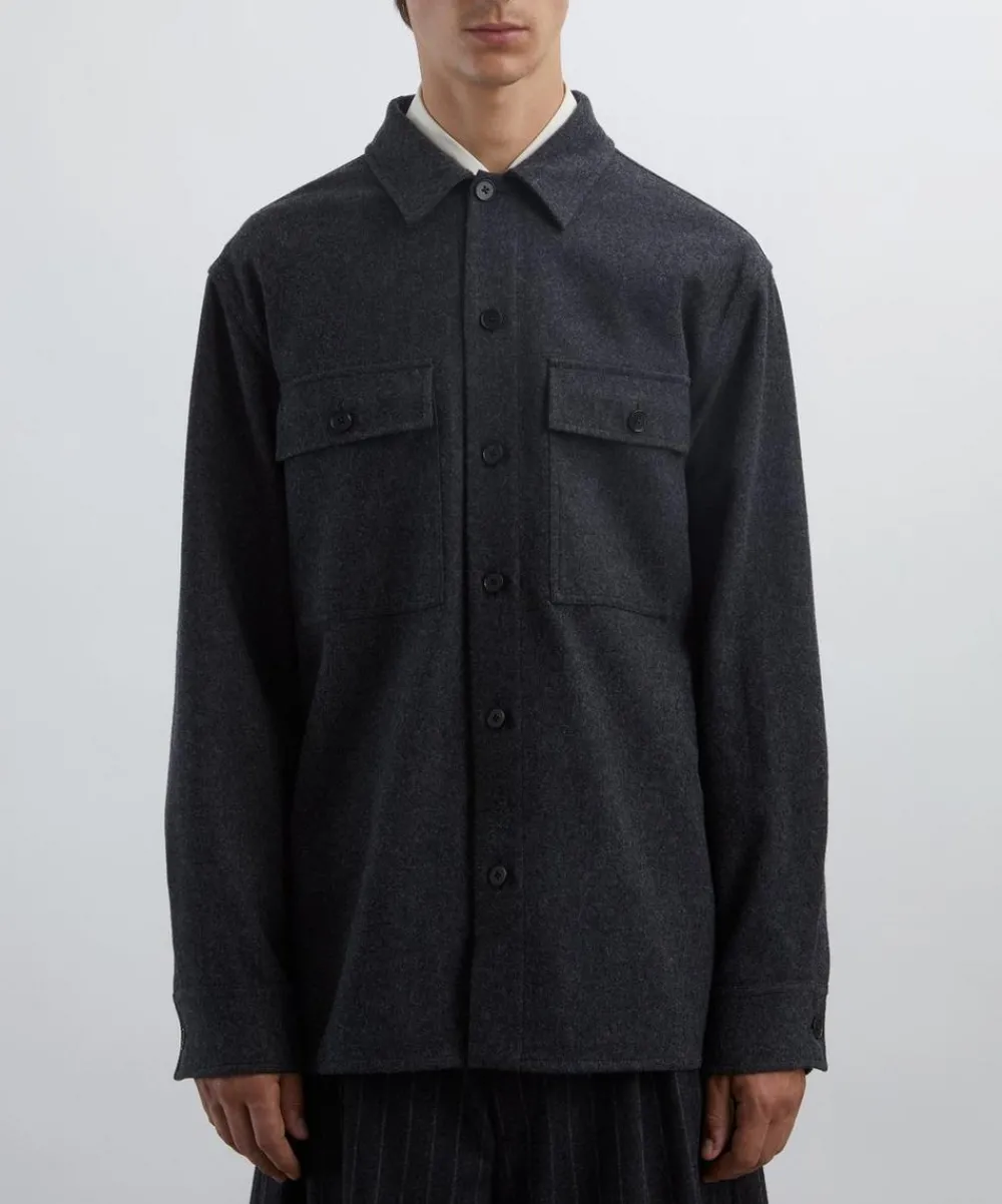 Jil Sander Coats & Jackets^Wool Shirt Jacket