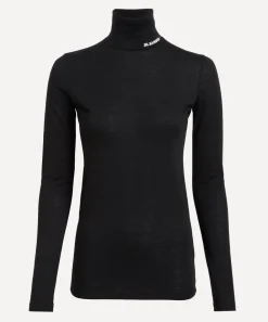Jil Sander Tops^Wool-Blend High-Neck T-Shirt