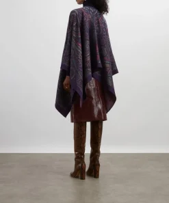 Etro Coats & Jackets^Wool-Blend Paisley Poncho