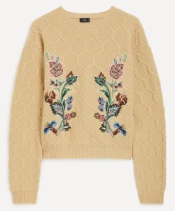 Etro Knitwear^Wool-Cashmere Floral Embroidered Jumper
