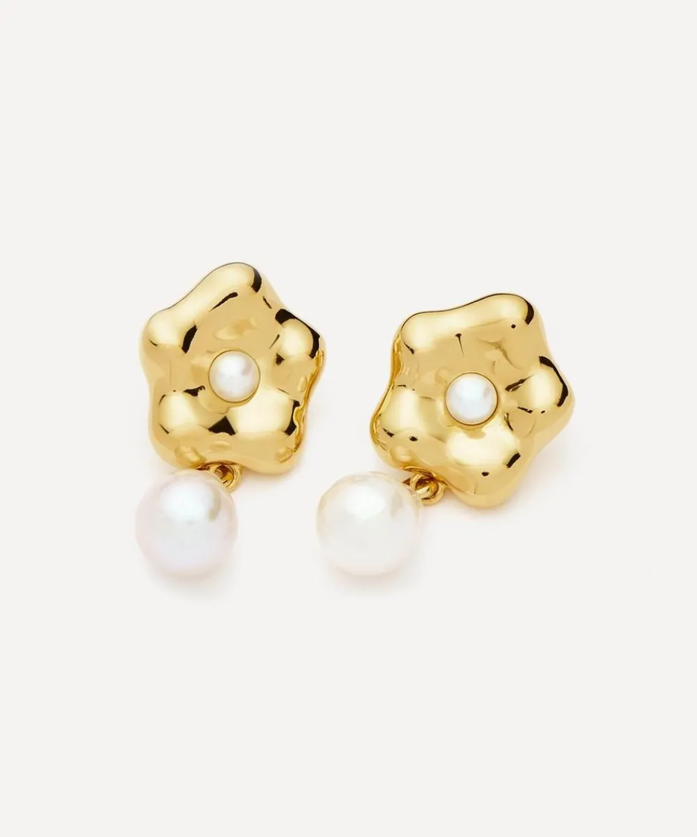 Missoma Earrings^X Eny Lee Parker 18ct Gold-Plated Puffy Daisy Drop Earrings
