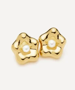 Missoma Earrings^X Eny Lee Parker 18ct Gold-Plated Puffy Daisy Oversized Stud Earrings