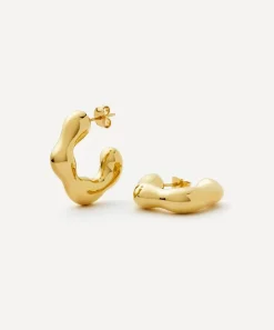Missoma Earrings^X Eny Lee Parker 18ct Gold-Plated Puffy Medium Hoop Earrings