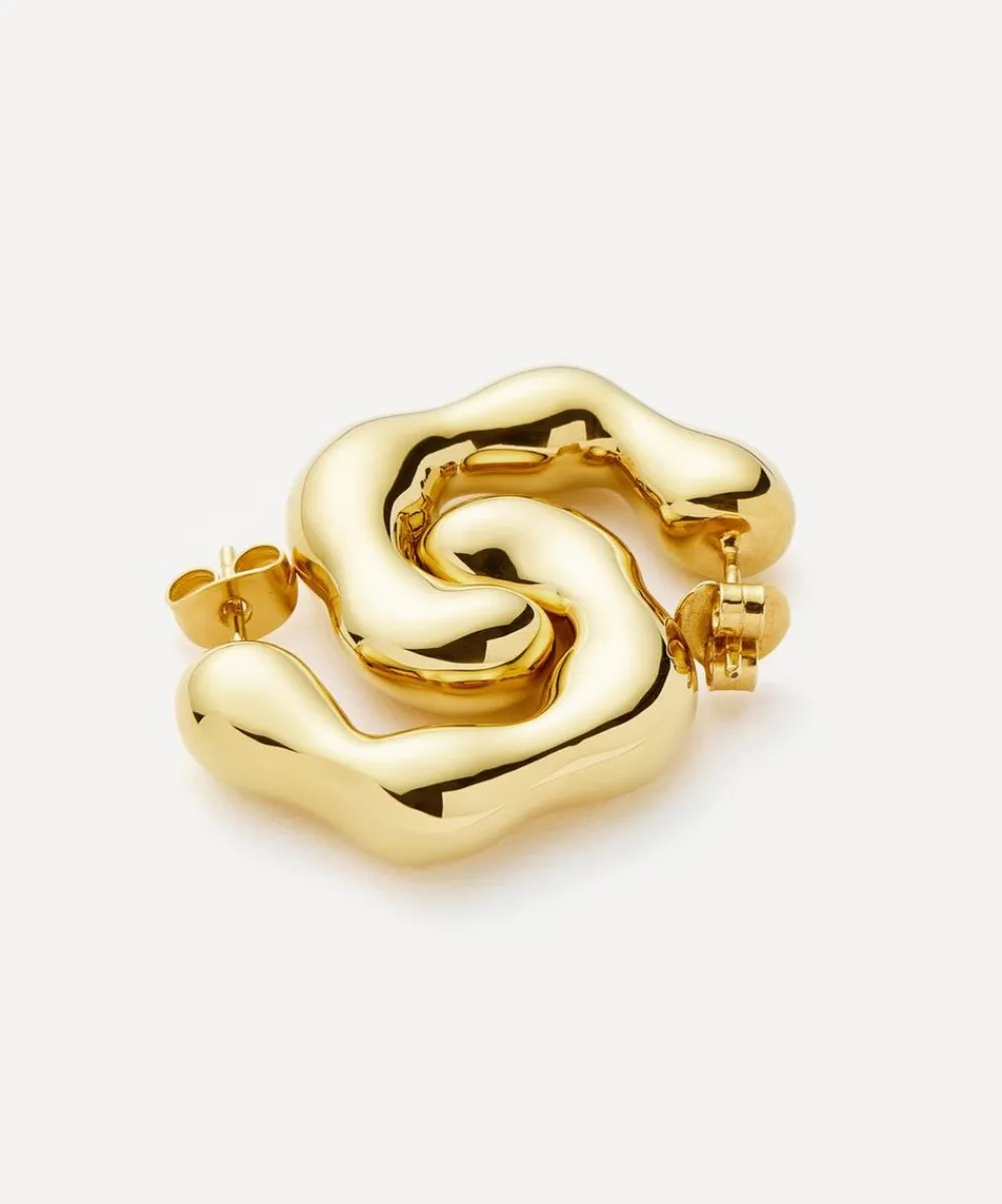 Missoma Earrings^X Eny Lee Parker 18ct Gold-Plated Puffy Medium Hoop Earrings