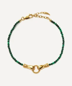 Missoma Bracelets^X Harris Reed 18ct Gold-Plated In Good Hands Mini Beaded Gemstone Bracelet