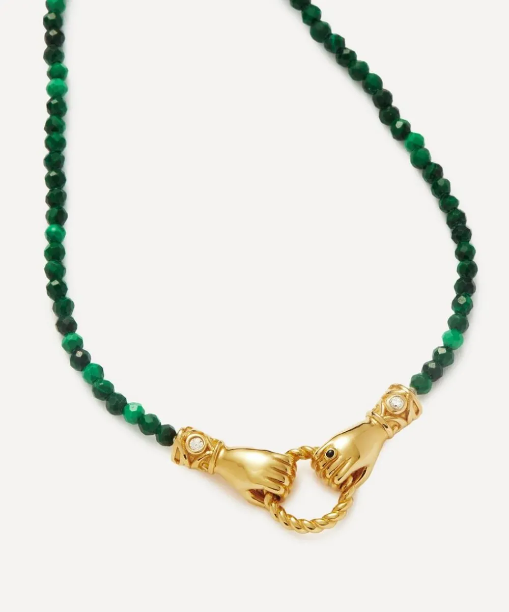 Missoma Bracelets^X Harris Reed 18ct Gold-Plated In Good Hands Mini Beaded Gemstone Bracelet