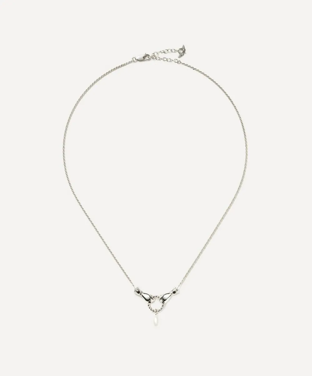 Missoma Necklaces^X Harris Reed Silver-Plated In Good Hands Drop Pendant Necklace