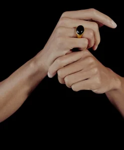 Monica Vinader Rings^X Kate Young 18ct Gold-Plated Vermeil Silver Gemstone Ring