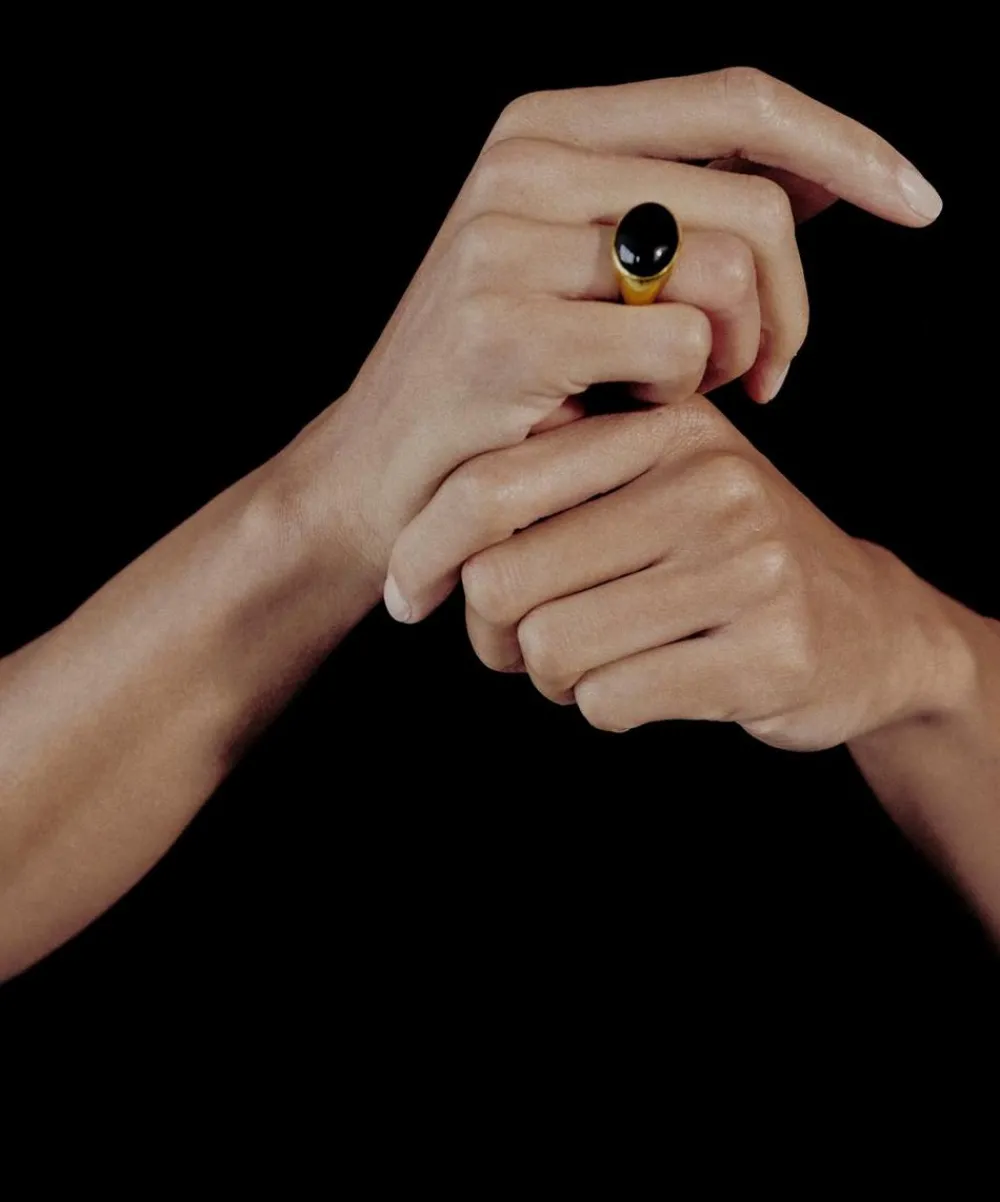 Monica Vinader Rings^X Kate Young 18ct Gold-Plated Vermeil Silver Gemstone Ring