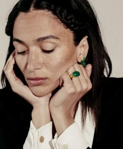 Monica Vinader Rings^X Kate Young 18ct Gold-Plated Vermeil Silver Gemstone Ring