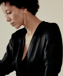 Monica Vinader Earrings^X Kate Young 18ct Gold-Plated Vermeil Silver Gemstone Cocktail Drop Earrings