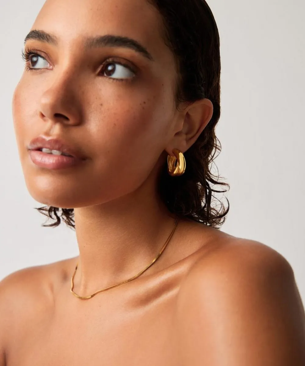 Missoma Earrings^X Lucy Williams 18ct Gold-Plated Chunky Medium Entwine Hoop Earrings