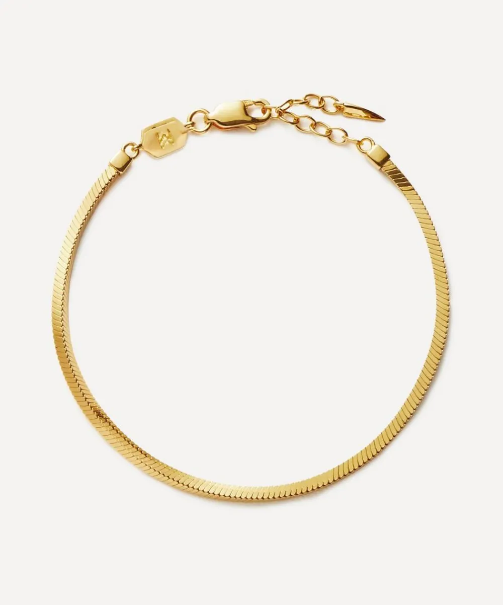 Missoma Bracelets^X Lucy Williams 18ct Gold-Plated Vermeil Silver Square Snake Chain Bracelet