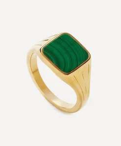 Missoma Rings^X Lucy Williams 18ct Gold-Plated Vermeil Silver Square Signet Ring