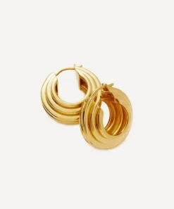 Missoma Earrings^X Lucy Williams 18ct Gold-Plated Medium Chunky Ridge Hoop Earrings