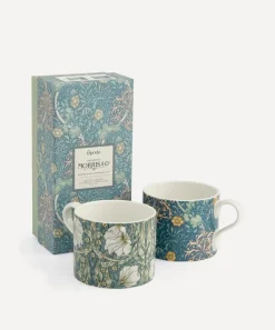 Spode Mugs^x Morris and Co. Seaweed and Pimpernel Mugs Set of 2
