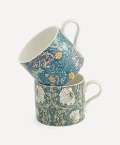 Spode Mugs^x Morris and Co. Seaweed and Pimpernel Mugs Set of 2