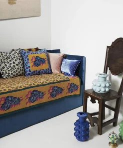 Lisa Corti Cushions^x Saved NY Leopard Gold Cashmere Cushion