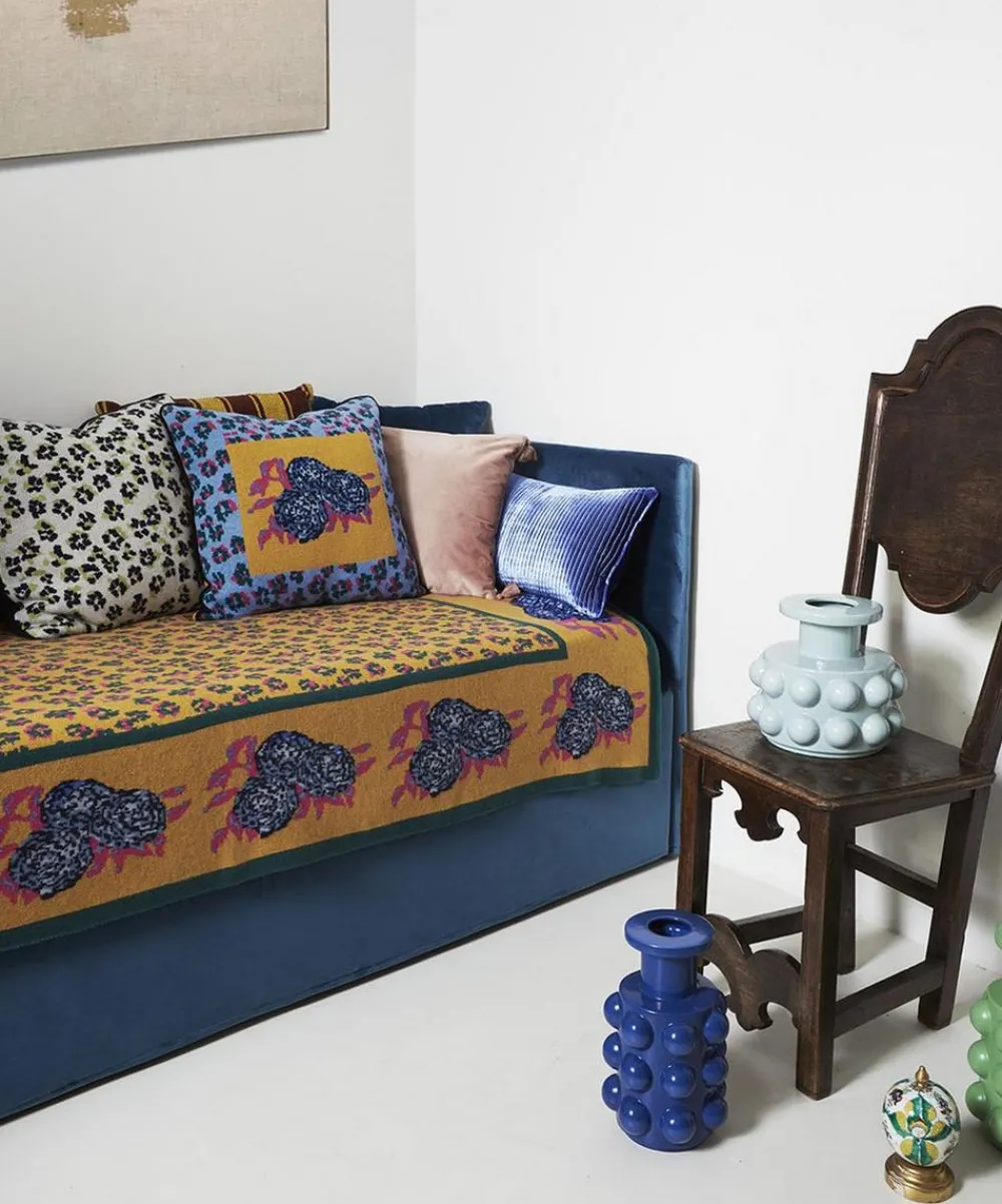 Lisa Corti Cushions^x Saved NY Leopard Gold Cashmere Cushion