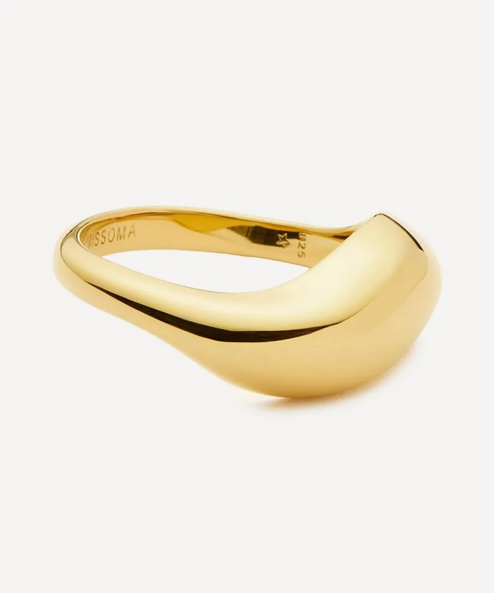 Missoma Rings^X Savi 18ct Gold-Plated Signature Stacking Ring