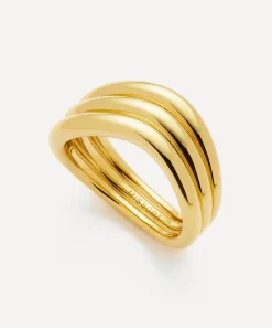 Missoma Rings^X Savi 18ct Gold-Plated Signature Triple Ring