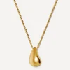 Missoma Necklaces^X Savi 18ct Gold-Plated Vermeil Silver Sculptural Droplet Pendant Necklace