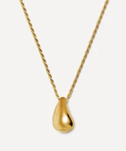Missoma Necklaces^X Savi 18ct Gold-Plated Vermeil Silver Sculptural Droplet Pendant Necklace
