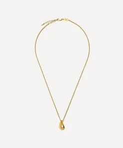 Missoma Necklaces^X Savi 18ct Gold-Plated Vermeil Silver Sculptural Droplet Pendant Necklace
