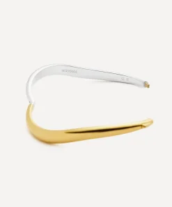 Missoma Bracelets^X Savi Mixed Metal Signature Hinged Bangle Bracelet