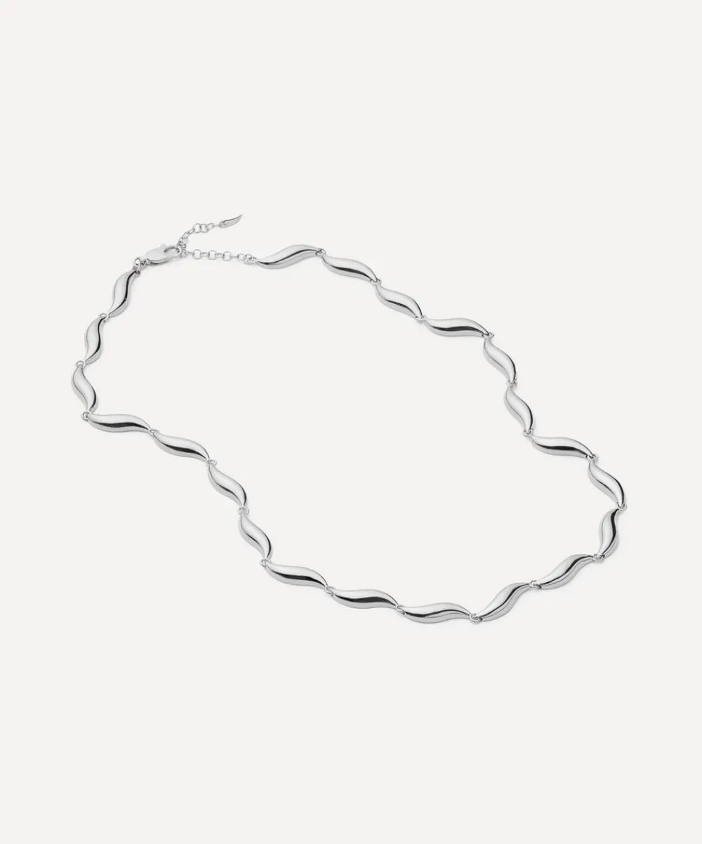 Missoma Necklaces^X Savi Rhodium-Plated Signature Link Chain Necklace