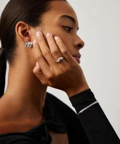 Missoma Rings^X Savi Rhodium-Plated Signature Stacking Ring