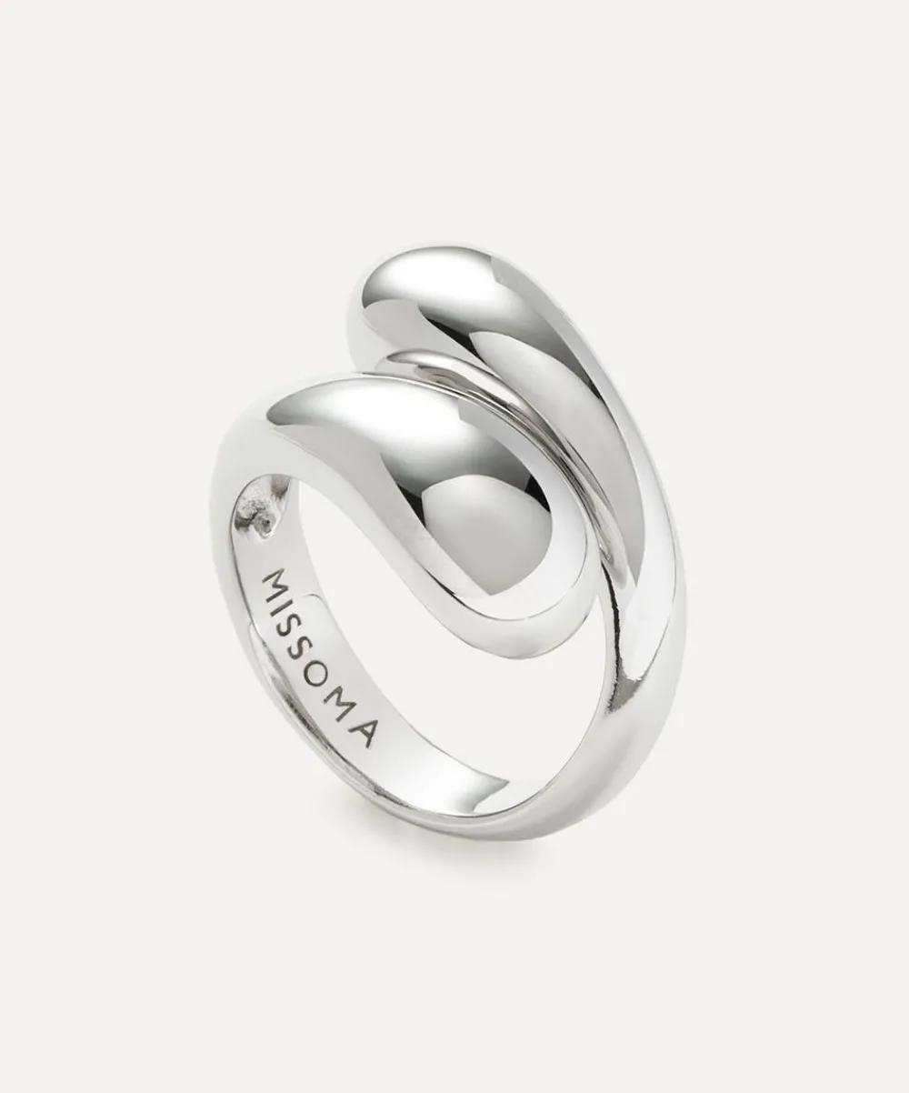 Missoma Rings^X Savi Sterling Silver Sculptural Crossover Ring