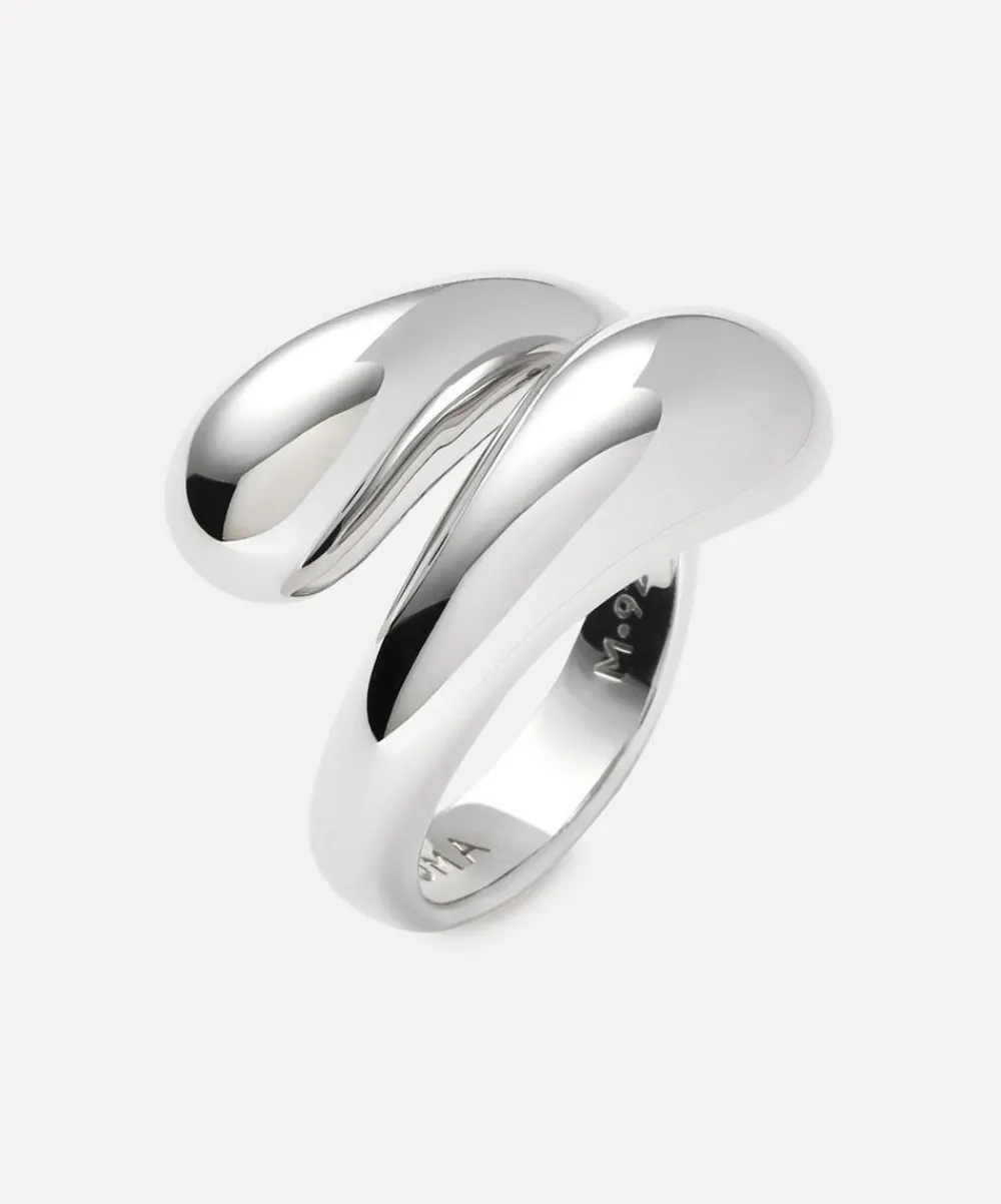 Missoma Rings^X Savi Sterling Silver Sculptural Crossover Ring