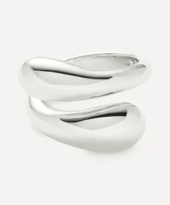 Missoma Rings^X Savi Sterling Silver Sculptural Crossover Ring