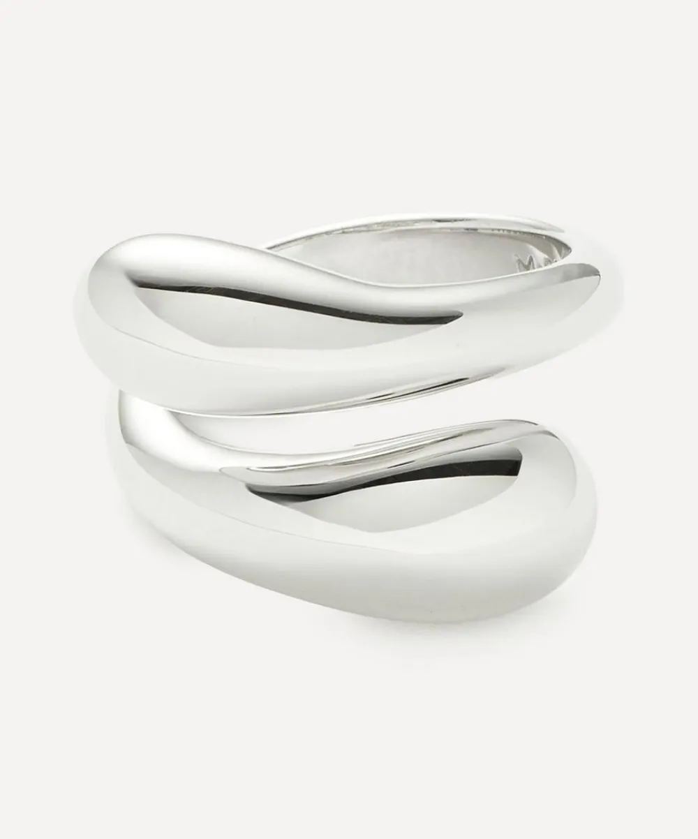 Missoma Rings^X Savi Sterling Silver Sculptural Crossover Ring