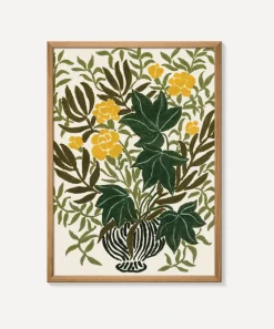 PSTR Studio Wall Art^Yellow Carnations La Poire Framed Print
