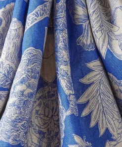 Liberty Interiors Furnishing Fabrics^Zennor Arbour Ladbroke Linen in Lapis