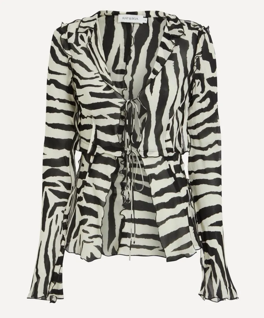 Rat & Boa Tops^Zephyr Zebra Blouse