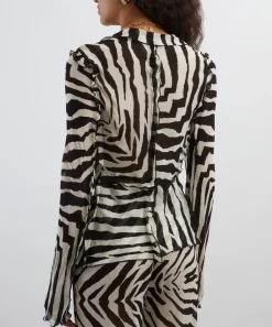 Rat & Boa Tops^Zephyr Zebra Blouse