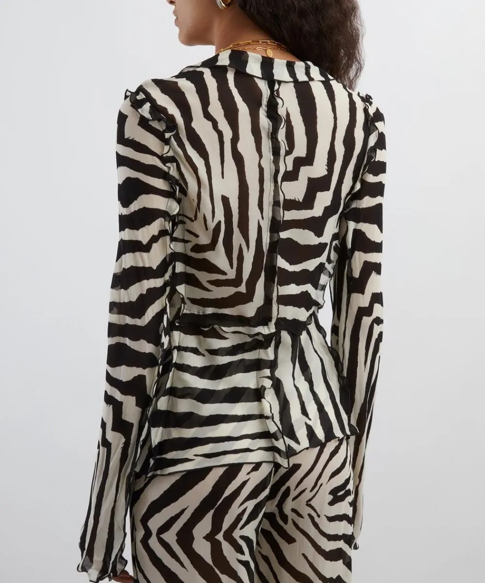 Rat & Boa Tops^Zephyr Zebra Blouse