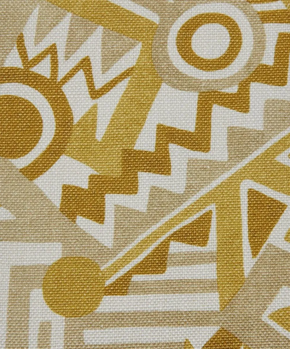 Liberty Interiors Furnishing Fabrics^Zig Zag Linen in Sahara