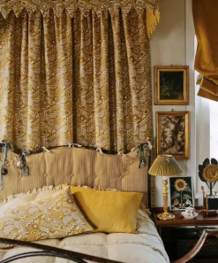 Liberty Interiors Furnishing Fabrics^Zig Zag Linen in Sahara