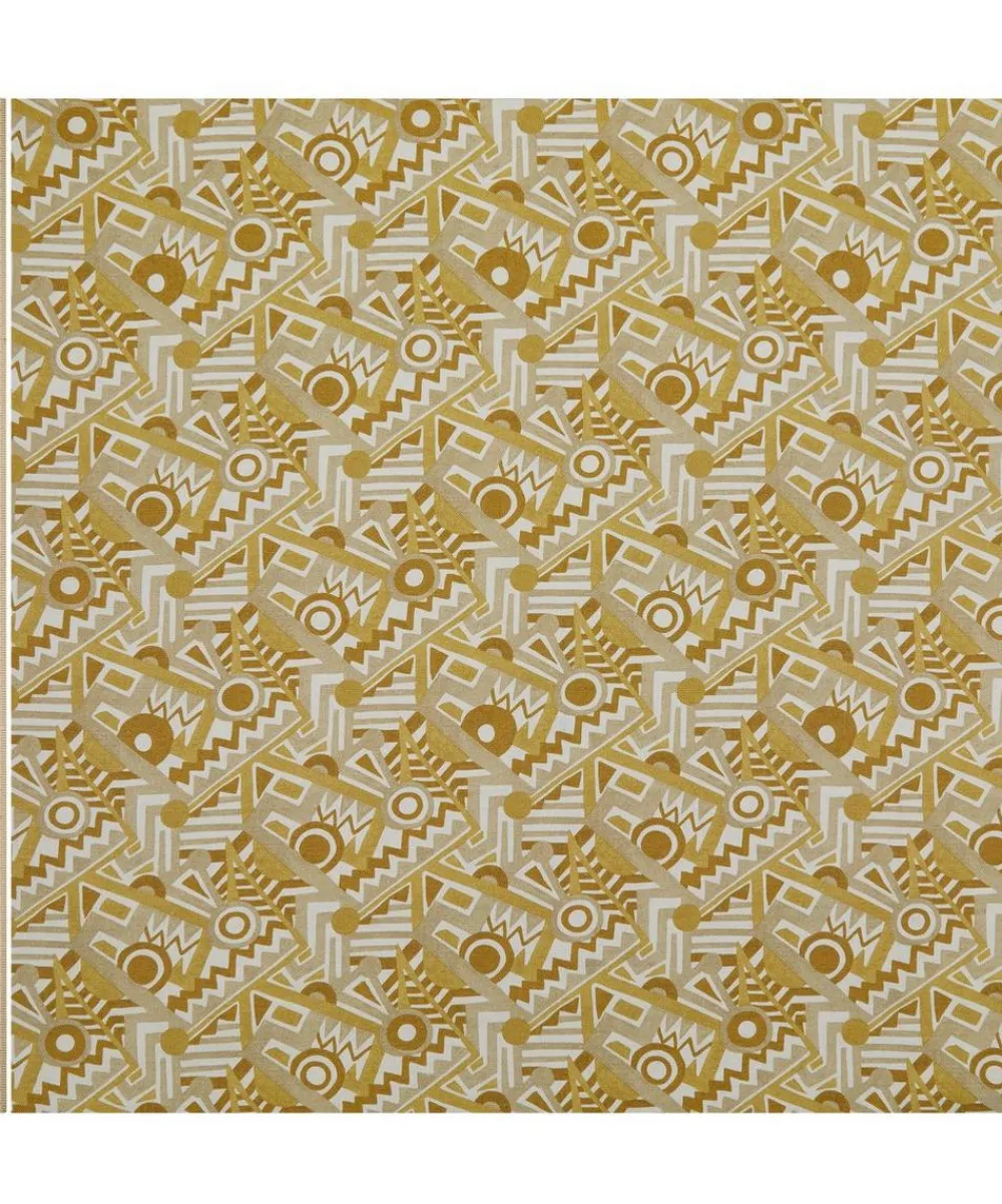 Liberty Interiors Furnishing Fabrics^Zig Zag Linen in Sahara