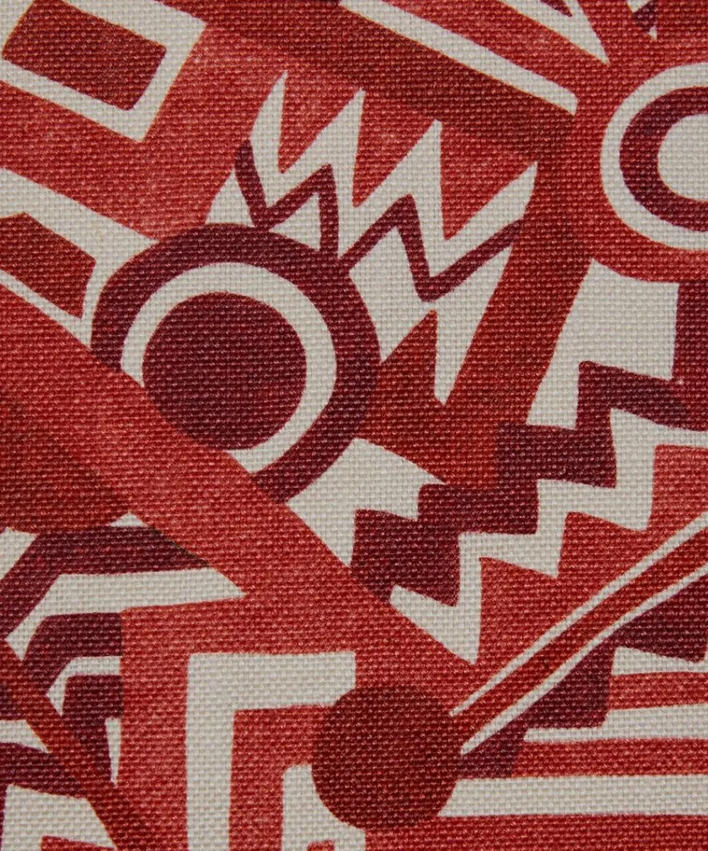Liberty Interiors Furnishing Fabrics^Zig Zag Linen in Vesuvio