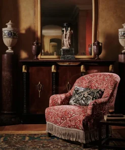 Liberty Interiors Furnishing Fabrics^Zig Zag Linen in Vesuvio